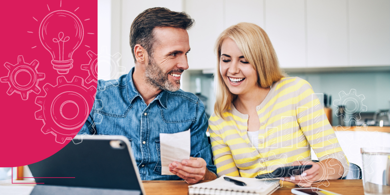 Homem de negócios analisando gráficos financeiros holográficos e dados de clientes para insights, adequado para blog de finanças e inovação.